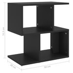 vidaXL Tables de chevet 2 Pièces Noir 50x30x51 5 cm Aggloméré