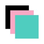 3 vinyles permanents 91 x 33 cm - menthe  noir  rose clair
