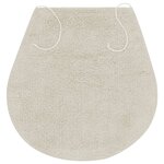 vidaXL Jeu de tapis de salle de bain 3 Pièces Tissu Blanc