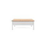Finori Table basse Bergen 56A Blanc et chêne artisanal