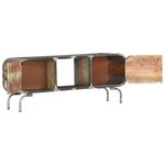 vidaXL Meuble TV Multicolore 110x30x42 cm Bois de récupération solide