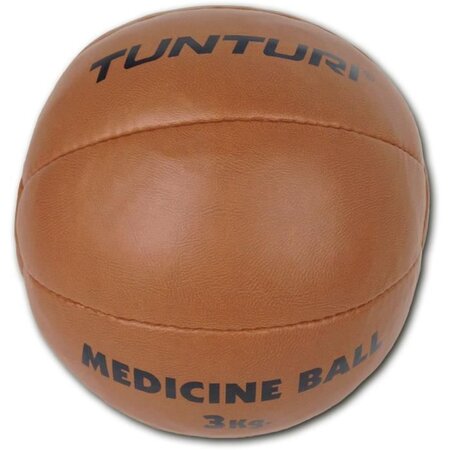 TUNTURI Medicine Ball - Cuir - 3kg