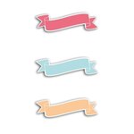 24 formes découpées bannières corail-pêche-bleu