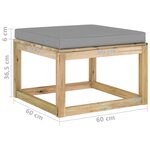 vidaXL Salon de jardin 8 Pièces avec coussins bois de pin imprégné