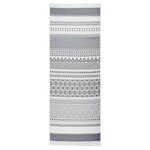 vidaXL Tapis Gris et blanc 100x300 cm Coton