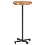 vidaXL Table de bar Ronde Ø50x110 cm Bois d'acacia massif