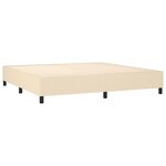 vidaXL Sommier tapissier et matelas et LED Crème 200x200 cm Tissu