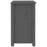 vidaXL Table de chevet Gris 50x35x61 5 cm Bois de pin massif