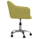 vidaXL Chaises pivotantes à manger lot de 2 vert tissu