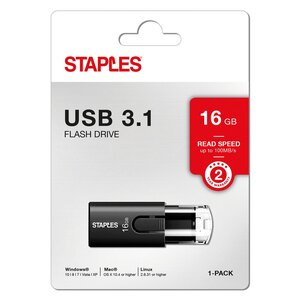 Clé USB 3.1 - 16 Go - Noir (blister 1 unité)