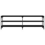 vidaXL Meuble TV noir 160x30x50 cm bois d'ingénierie
