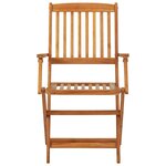 vidaXL Mobilier à dîner de jardin pliable 3 Pièces Bois d'acacia solide