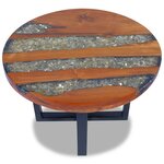 vidaXL Table basse Teck Résine 60 cm