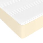 vidaXL Lit à sommier tapissier avec matelas Crème 180x200cm Similicuir
