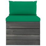 vidaXL Salon palette de jardin 9 Pièces avec coussins Bois de pin massif