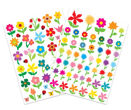 Gommettes fleurs de 1 à 4 5 cm 87 pièces