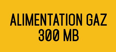 Autocollant vinyl - alimentation gaz 330 mb - l.200 x h.100 mm uttscheid