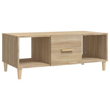 vidaXL Table basse chêne sonoma 102x50x40 cm bois d'ingénierie