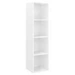 vidaXL Ensemble de meuble TV 2 Pièces Blanc brillant Aggloméré