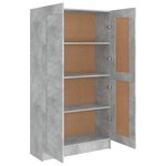 vidaXL Bibliothèque Gris béton 82 5x30 5x150 cm Aggloméré