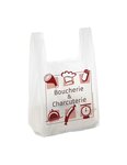 (1 lot  de 500) sac bretelle 50 µ liassé impression métier poissons & fruits de mer