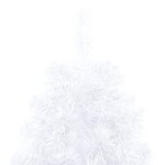 vidaXL Sapin de Noël artificiel moitié avec support blanc 120 cm PVC