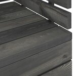 vidaXL Salon palette de jardin 9 Pièces Bois de pin massif Gris foncé