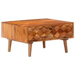 vidaXL Table basse 68x68x38 cm Bois d'acacia solide