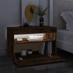 vidaXL Meubles TV 2 Pièces avec lumières LED Chêne fumé 60x35x40 cm