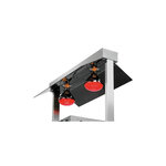 Plaque chauffante professionnelle vitro avec pont chauffant - bartscher -  - acier inoxydable 740x565x570mm