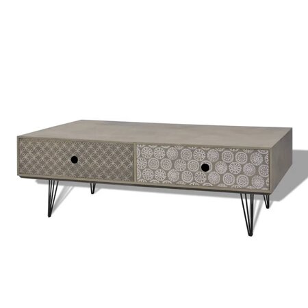 vidaXL Table basse 100 x 60 x 35 cm gris