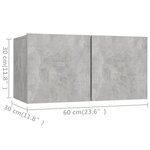 vidaXL Ensemble de meuble TV 2 Pièces Gris béton Aggloméré