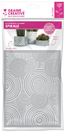 Pochoir silkscreen pour pâte polymère Spirale