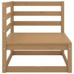 vidaXL Salon de jardin 3 Pièces marron miel bois de pin massif