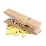 Pinces en bois Abeilles  Colore  2 5x3 5cm  6 pces