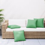 vidaXL Coussins décoratifs 4 Pièces vert 50x50 cm tissu