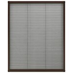 vidaXL Moustiquaire plissée pour fenêtre Aluminium Marron 80x100 cm