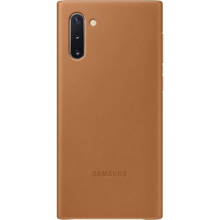 Coque cuir camel note10