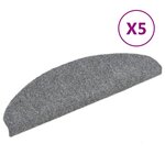 vidaXL Tapis autoadhésifs de marches 5 Pièces Gris clair 65x21x4 cm