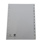 Intercalaires Imprimés Mensuels Pp Recyclé Gris - Januar-dezember(allemand) - 12 Positions - A4 - Gris - X 25 - Exacompta