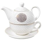 Théière solo en porcelaine fleur de vie