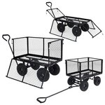 vidaXL Chariot à main de jardin Noir 350 kg
