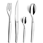 Lou Laguiole Ensemble de coutellerie 24 Pièces Jet Miroir Argenté