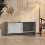 vidaXL Meuble TV Gris béton 90x35x40 cm Aggloméré