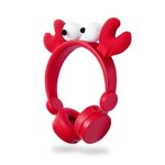 Casque filaire | Câble rond de 1,2 m | Oreillette | Oreilles magnétiques amovibles | Chrissy Crab | Rouge