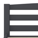 vidaXL Cadre de lit Gris foncé Bois de pin massif 200x200 cm