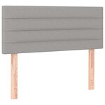 vidaXL Lit à sommier tapissier avec matelas Gris clair 100x200cm Tissu