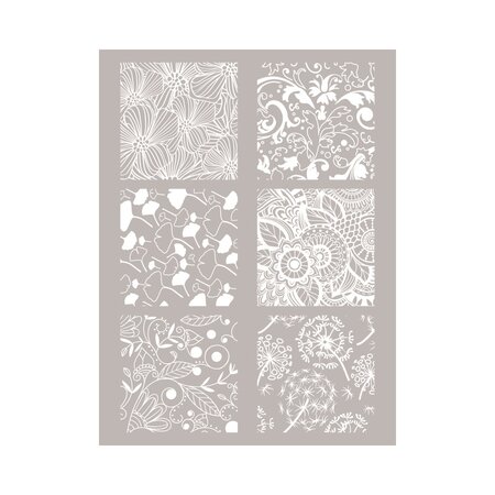 Silkscreen ecran de sérigraphie - nature fleurs feuille ginkgo pissenlit
