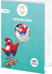 Pièce de monnaie en argent 10 euro g 13 millésime 2023 mascotte - paris 2024 skateboard