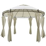 vidaXL Tonnelle ronde avec rideaux 3 5 x 2 7 m